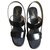 Yves Saint Laurent Sandals Black Leather  ref.130383
