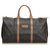 Dior Black Honeycomb Coated Canvas Duffle Bag Brown Light brown Leather Cloth Cloth  ref.130454
