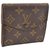 Louis Vuitton Porte Monnaie Brown Cloth  ref.130618