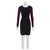 Diane Von Furstenberg DvF Octavia dress Black Purple Polyester Triacetate  ref.130640
