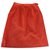 Yves Saint Laurent die Röcke Weiß Rot Baumwolle  ref.130670