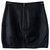 Bel Air mini falda de cuero negro de talle alto Piel de cordero  ref.130677