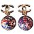 Magnifiques Boucles d'oreilles Chanel"Dormeuses" Vermeil Multicolore  ref.130678