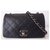 Black leather Chanel bag  ref.130758