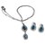 Swarovski Jewellery sets Silvery Blue Steel  ref.130914