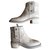 Chanel Botas de tornozelo Bege Couro  ref.130970