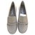 Chanel Flats Grey Leather  ref.130971