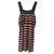 Sonia Rykiel black and pink / brown striped dress Light brown Viscose Rayon  ref.130988