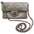 Mini Chanel Silvery Golden Leather  ref.131012