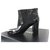 CHANEL patent leather boots Black  ref.131039