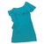 HALSTON HERITAGE DRESS Turquoise Polyester  ref.131069