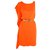 HALSTON HERITAGE KLEID Orange Polyester  ref.131072