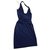HALSTON HERITAGE DRESS Blu Blu navy Poliestere  ref.131074
