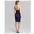 HALSTON HERITAGE KLEID Blau Marineblau - Ansicht 5