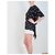 Halston Heritage Asymmetrisches Polka Dot Top Schwarz - Ansicht 4