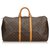 Louis Vuitton Brown Monogram Keepall 55 Leather Cloth  ref.131091