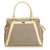 Gucci Brown Jacquard Handbag Beige Dark brown Leather Cloth  ref.131132