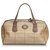 Burberry Brown Plaid Canvas Travel Bag Multiple colors Khaki Leather Cloth Cloth  ref.131146