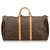 Louis Vuitton Brown Monogram Keepall 60 Leather Cloth  ref.131162