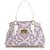 Louis Vuitton Purple Monogram Tahitienne Cabas PM White Leather Cloth Cloth  ref.131163