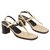 GUCCI SANDALS SHOES NEW Beige Leather Metal  ref.131176