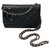 Wallet On Chain Chanel WOC Preto Couro  ref.131206