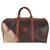 Céline Celine Boston Tan Brown 48HR Weekend / Travel Bag avec pochette intérieure. Cuir Coton Marron clair Marron foncé  ref.131224