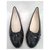 Chanel Zapatillas de ballet Negro Charol  ref.131234