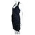 Bcbg Max Azria Halterneck dress in blue Dark blue Cotton Polyester Elastane Nylon  ref.131255