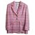 Autre Marque Vestes Polyester Laine Tweed Nylon Rayon Acrylique Rose Multicolore  ref.131328