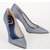 DIOR SHOES MESH AND SHINY PUMPS HEELS 10CM M Blue Leather  ref.131545