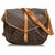 Louis Vuitton Brown Monogram Saumur 35 Leather Cloth  ref.131607