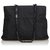 La bolsa de asas de cadena de nylon negro de Prada Cuero Paño  ref.131647
