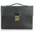 Aktentasche Louis Vuitton Black Taiga Serviette Kourad Schwarz Leder  ref.131660