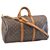 Louis Vuitton Keepall Bandouliere 50 Marrone Tela  ref.131736