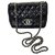 Mini Chanel Black Leather Patent leather  ref.131770