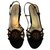 Prada Black satin wedges sandals Silk  ref.131824