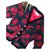 Giacca con stampa in velluto Yves Saint Laurent Nero Rosso  ref.131826
