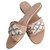 Louis Vuitton Silver lining flat mule Beige Golden Taupe Patent leather  ref.132340