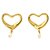 TIFFANY & CO. Boucles d'oreilles coeur ouvert Or jaune Doré  ref.132388
