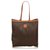 Céline Celine Brown cabas Macadam Cuir Plastique Marron Marron foncé  ref.132489