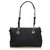 Prada Black Nylon Chain Tote Bag Leather Cloth  ref.132500