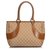 Gucci Brown GG Jacquard Tote Bag Beige Dark brown Leather Cloth  ref.132520