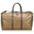 Fendi Brown Zucchino Coated Canvas Duffle Bag Leather Cloth Cloth  ref.132538