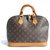 Louis Vuitton Alma PM Brown Leather Cloth  ref.132590