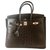 Hermès Bolsa de Birkin 35 Ébano Couros exóticos  ref.132624