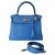 Hermès Saco de Hermes Kelly 25 paraíso azul Couro  ref.132663