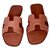 Oran Hermès Sandals Red Leather  ref.132674