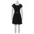 Diane Von Furstenberg Delyse Leather-Trimmed Dress Black Polyester Viscose Elastane  ref.132728