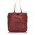Tote bag in nylon stampato rosso Prada Panno  ref.132801